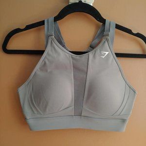 Gymshark High Neck Sports Bra grey small